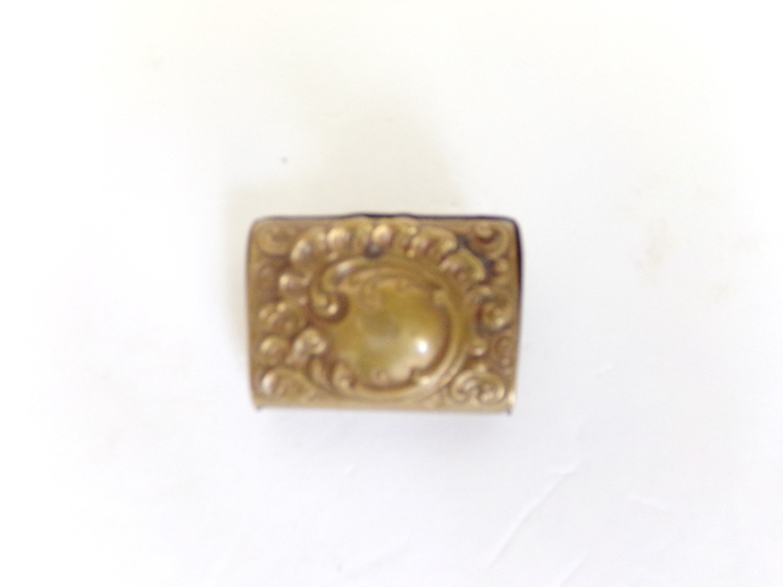 ANTIQUE TURN OF THE CENTURY BRASS ENGRAVED VESTA
