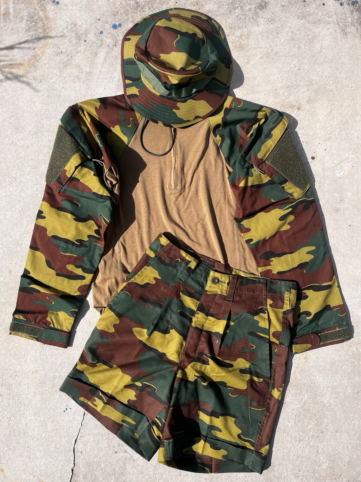 Original New Belgian Army Jigsaw Camo Full Combat Set Rare Collectible Seyntex