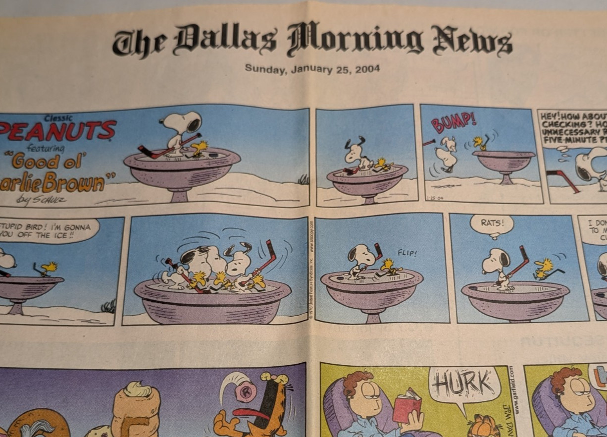 Opus Comic Strip by Berkeley Breathed 2004 Sunday Paper Entire Cartoon Section