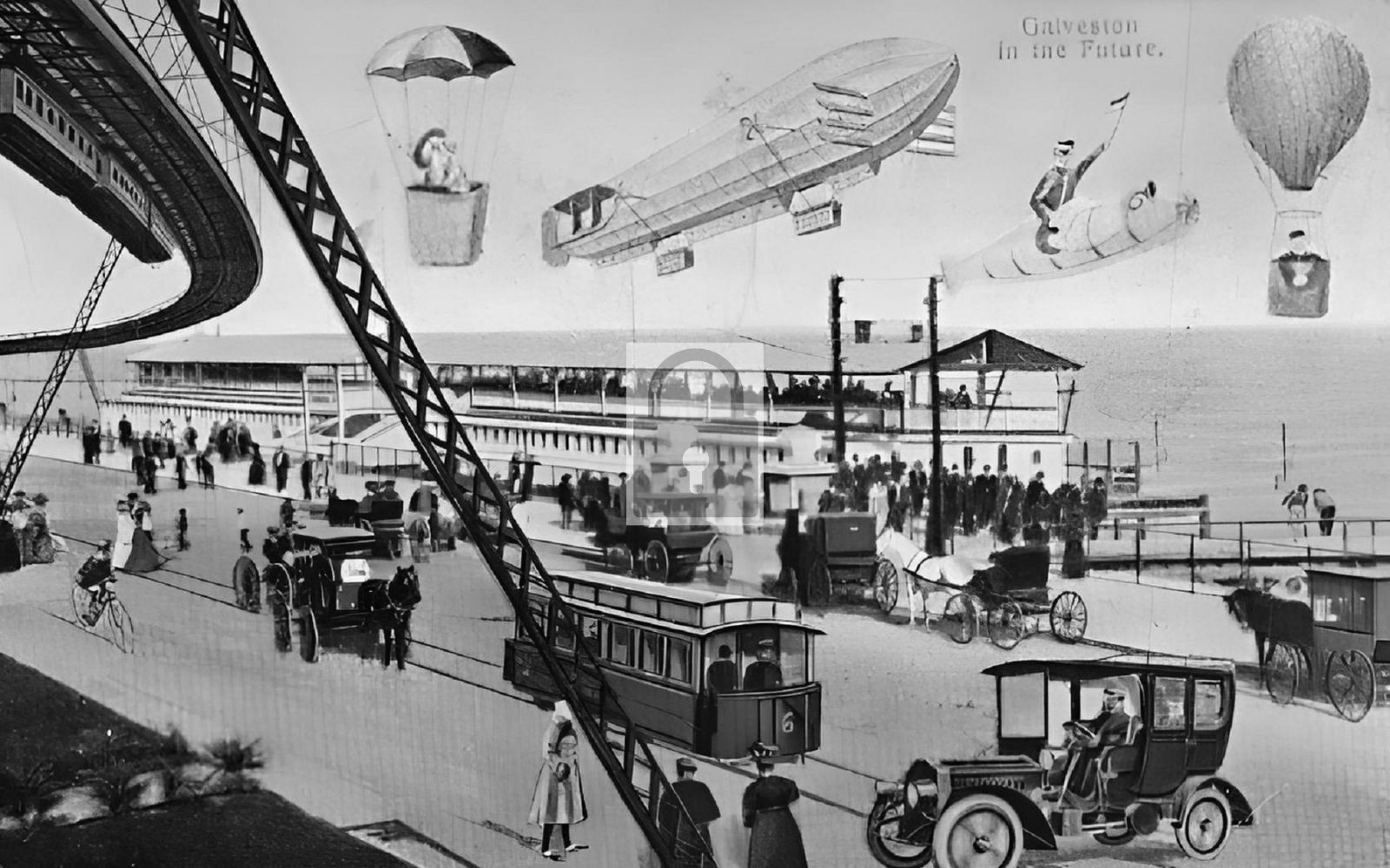 Galveston In The Future Texas TX - Reprint