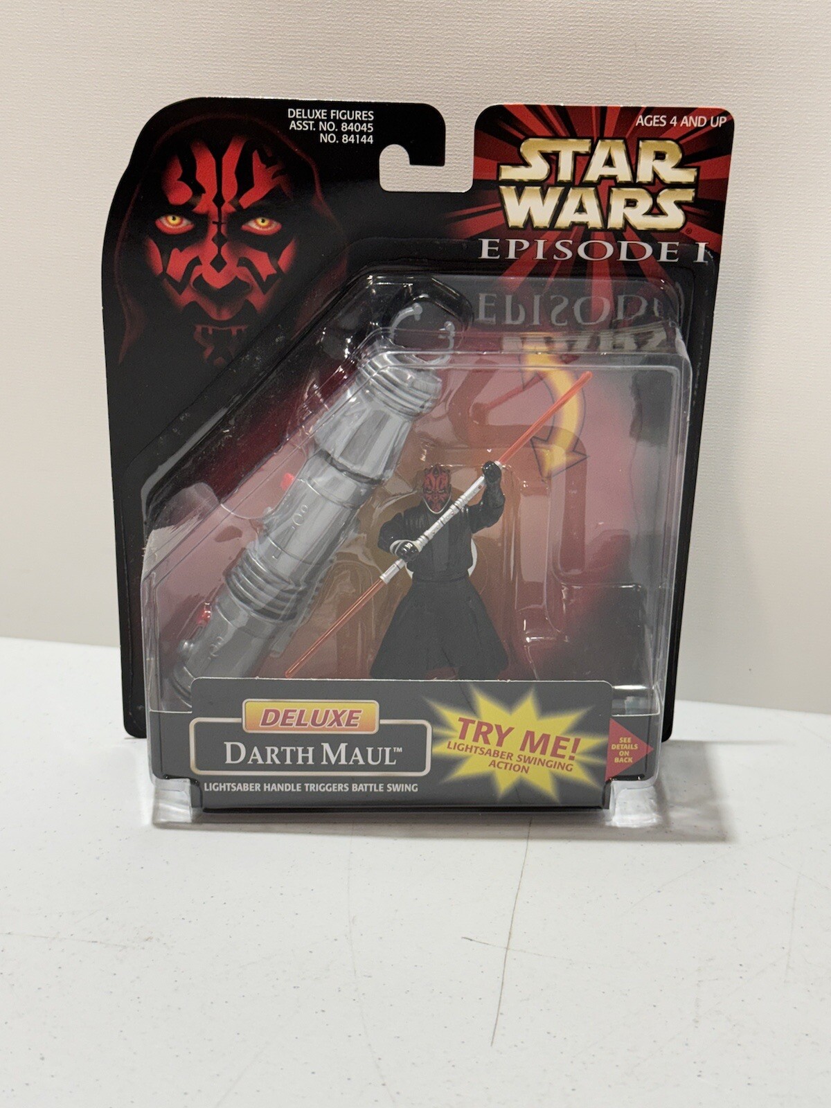 1998 HASBRO DELUXE DARTH MAUL STAR WARS EPISODE 1 W/ LIGHTSABER HANDLE NEW