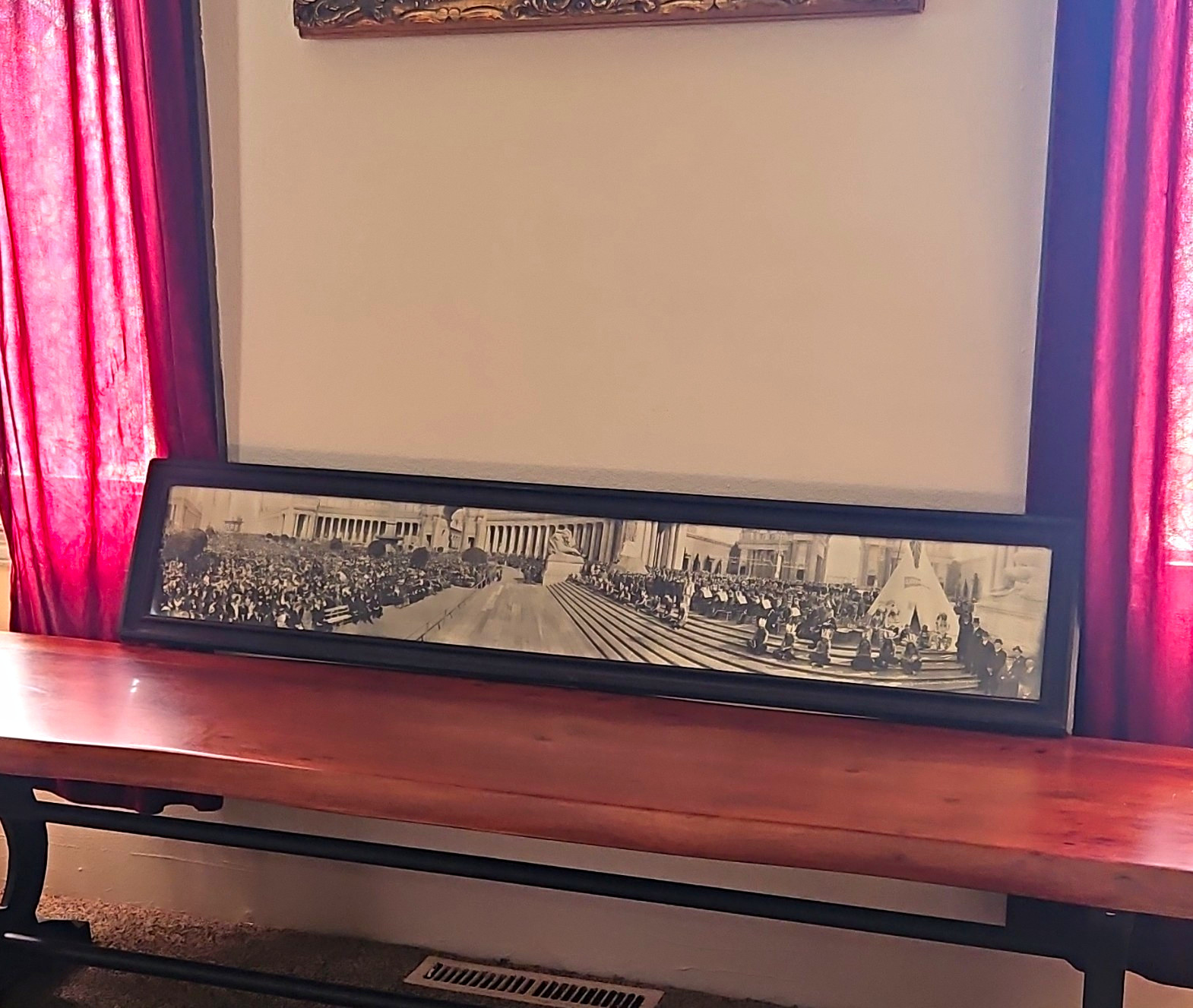 1915 Panama Pacific Exposition Panoramic Photo Blackfeet Indian Band Cardinell