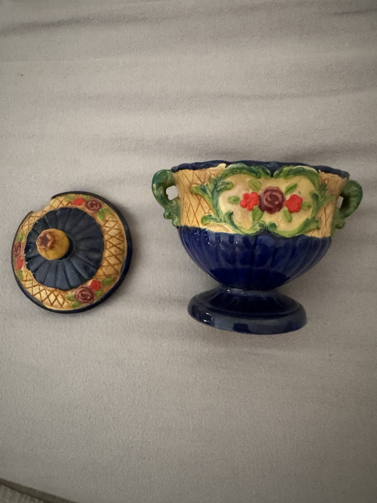 Japanese Hand Painted Preserve Honey Pot