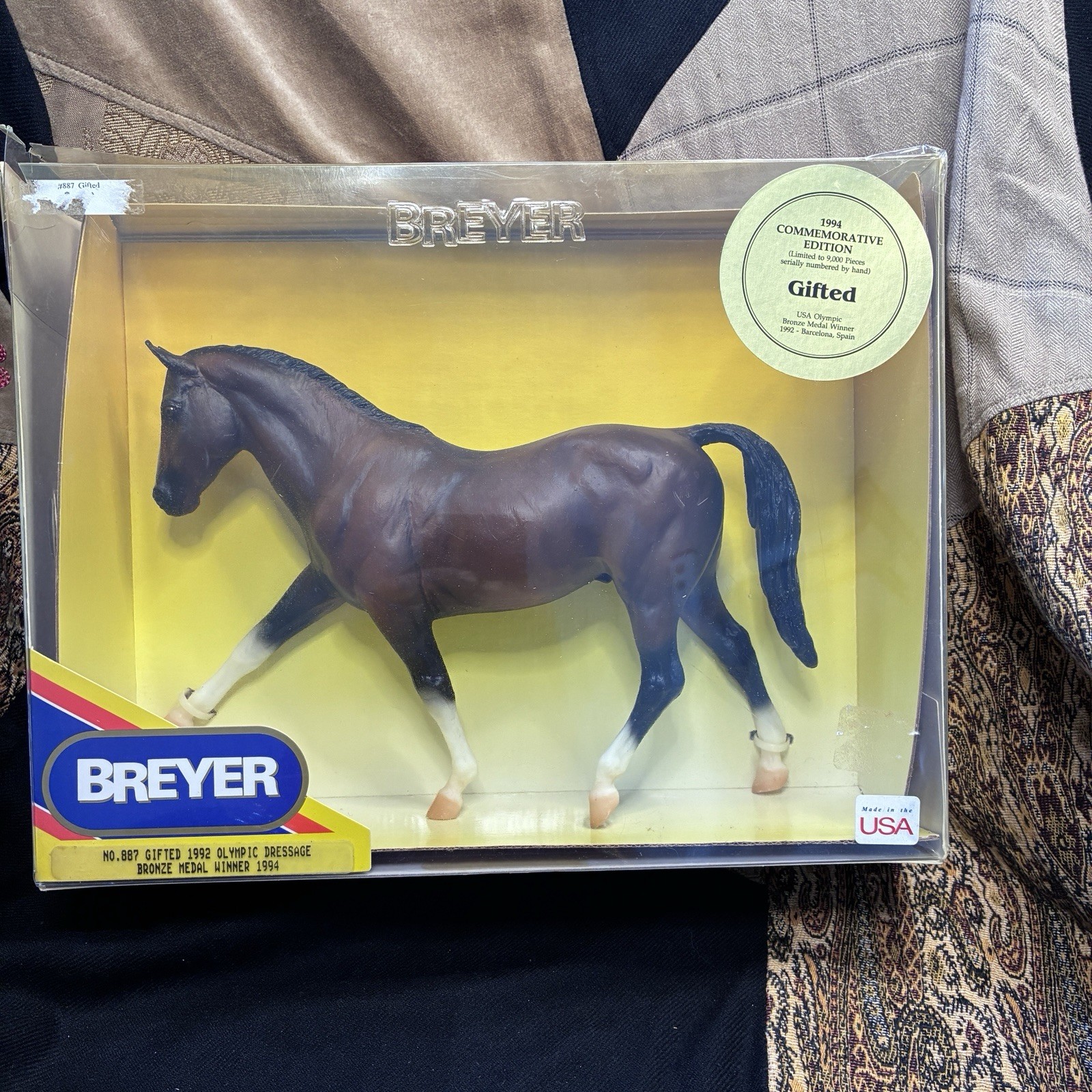 VINTAGE BREYER COLLECTIBLES GIFTED 1992 OLYMPIC DRESSAGE HORSE #887 NEW
