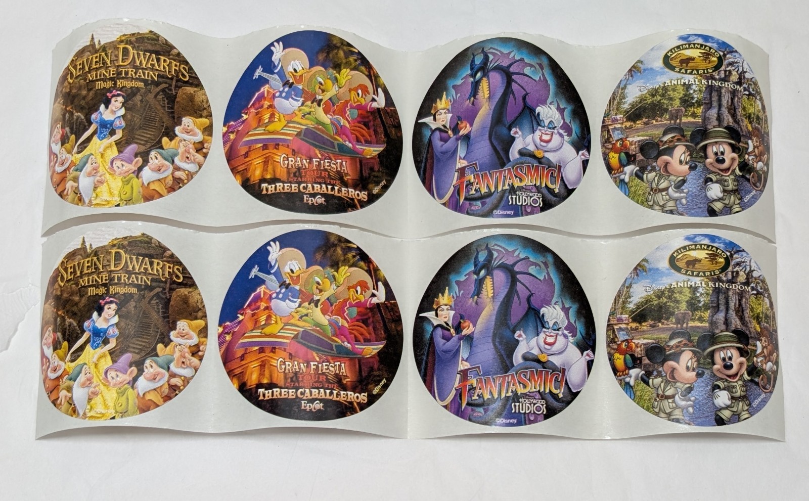 Lot(8) Disney World Stickers, Magic Kingdom Epcot, Hollywood, Animal Kingdom
