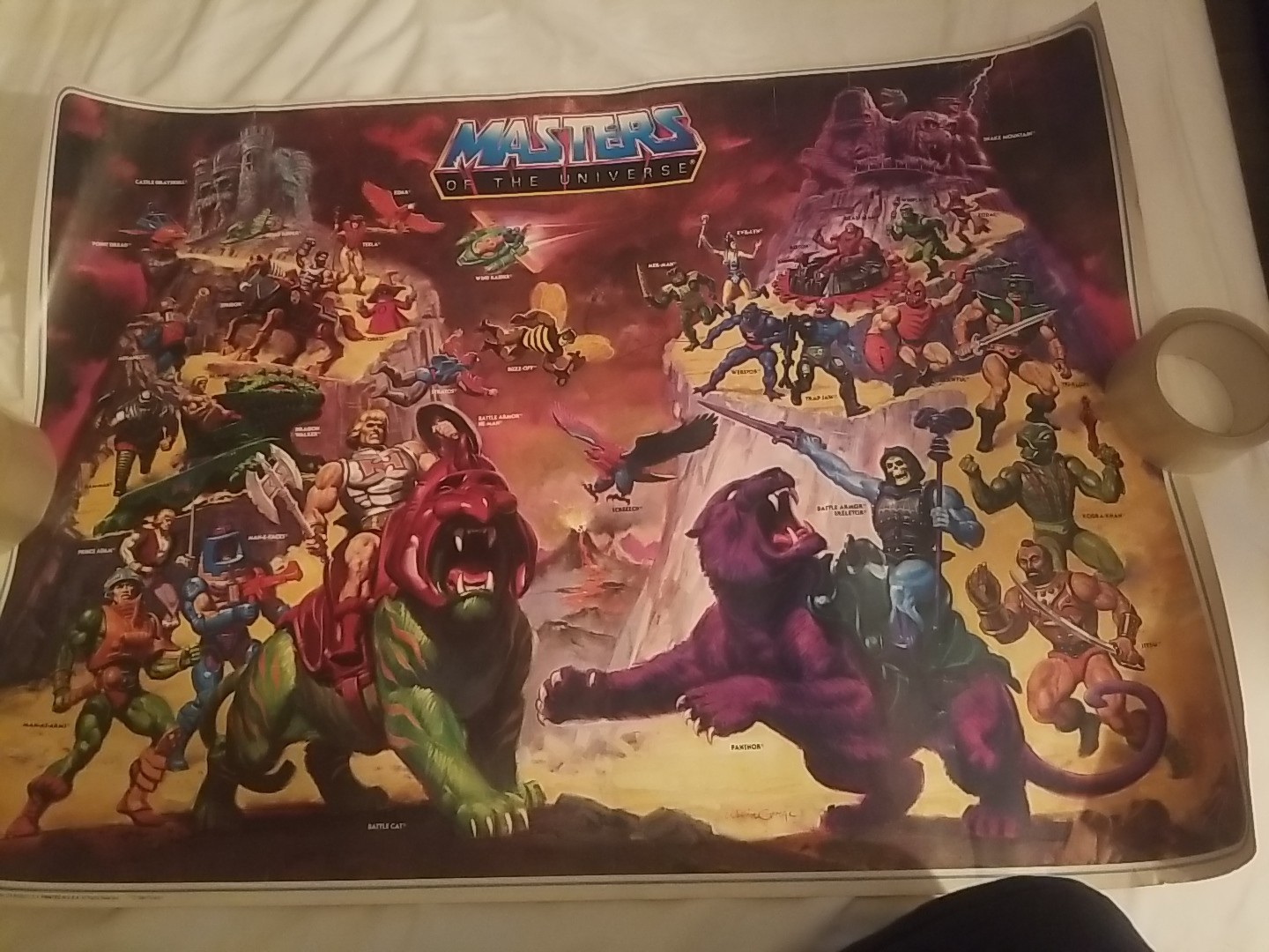 1984 Masters Of The Universe Poster 32x23 MATTEL FILMATION ORIGINAL VINTAGE