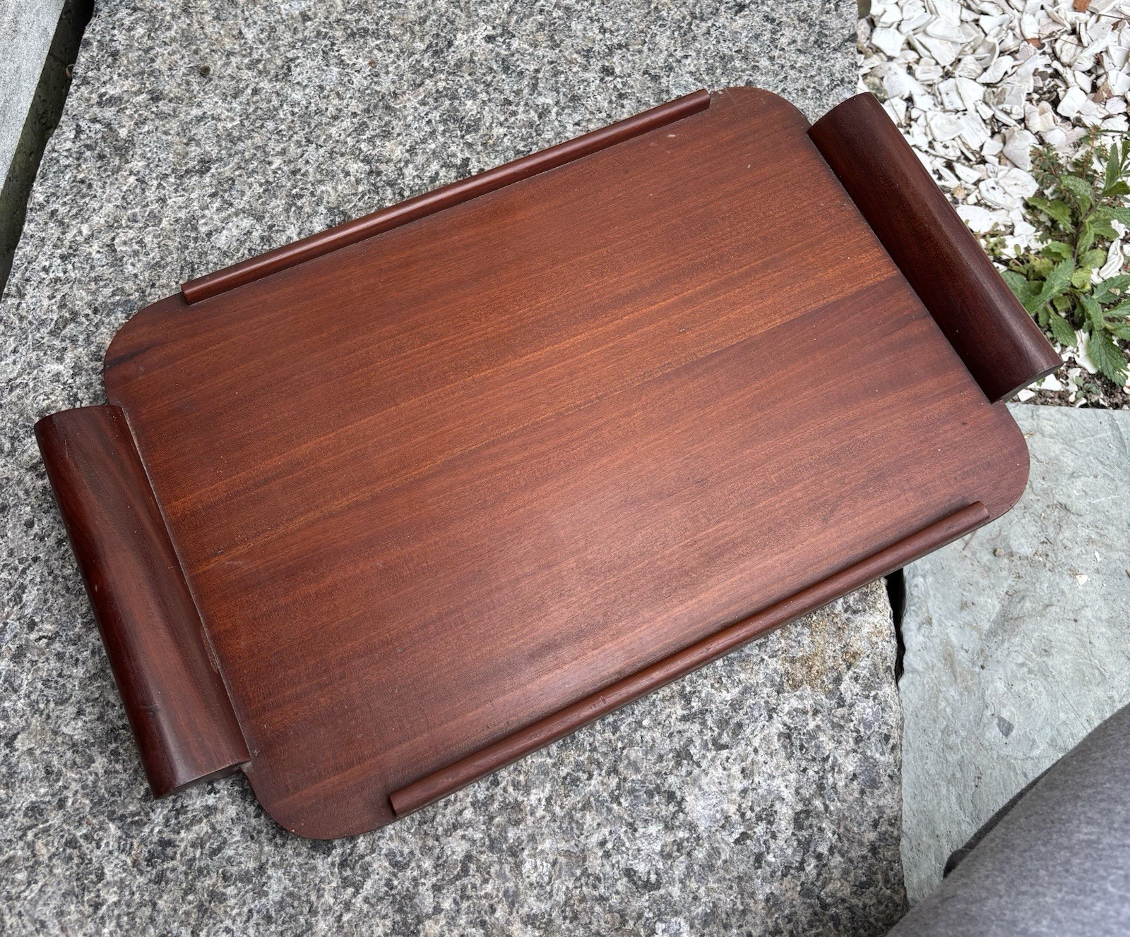Bench Made Mid-Century Modern Mahogany Serving Tray  circa 1950’s Vintage