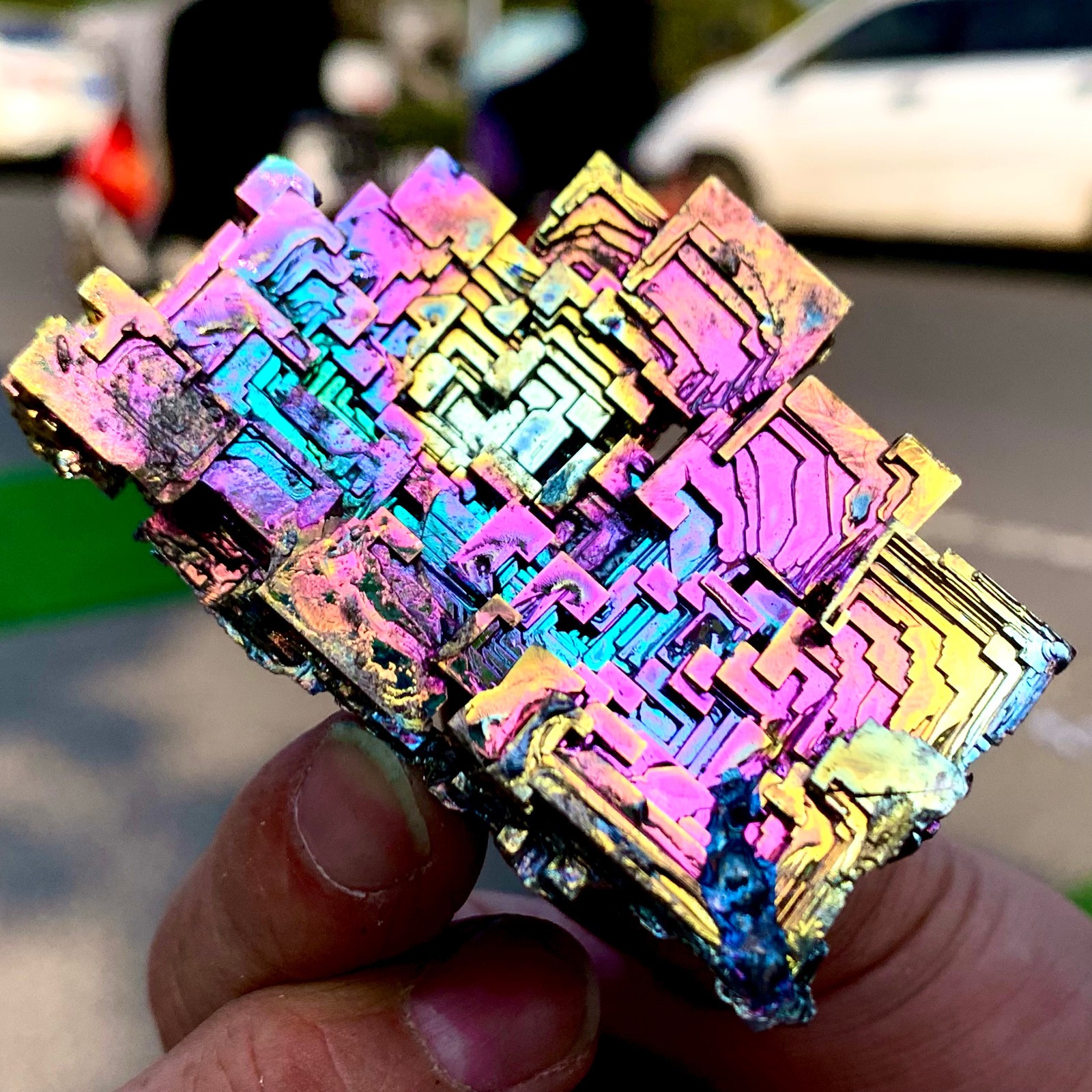 134G Natural Crystal Gram Bismuth rainbow elementBi gemstone specimen