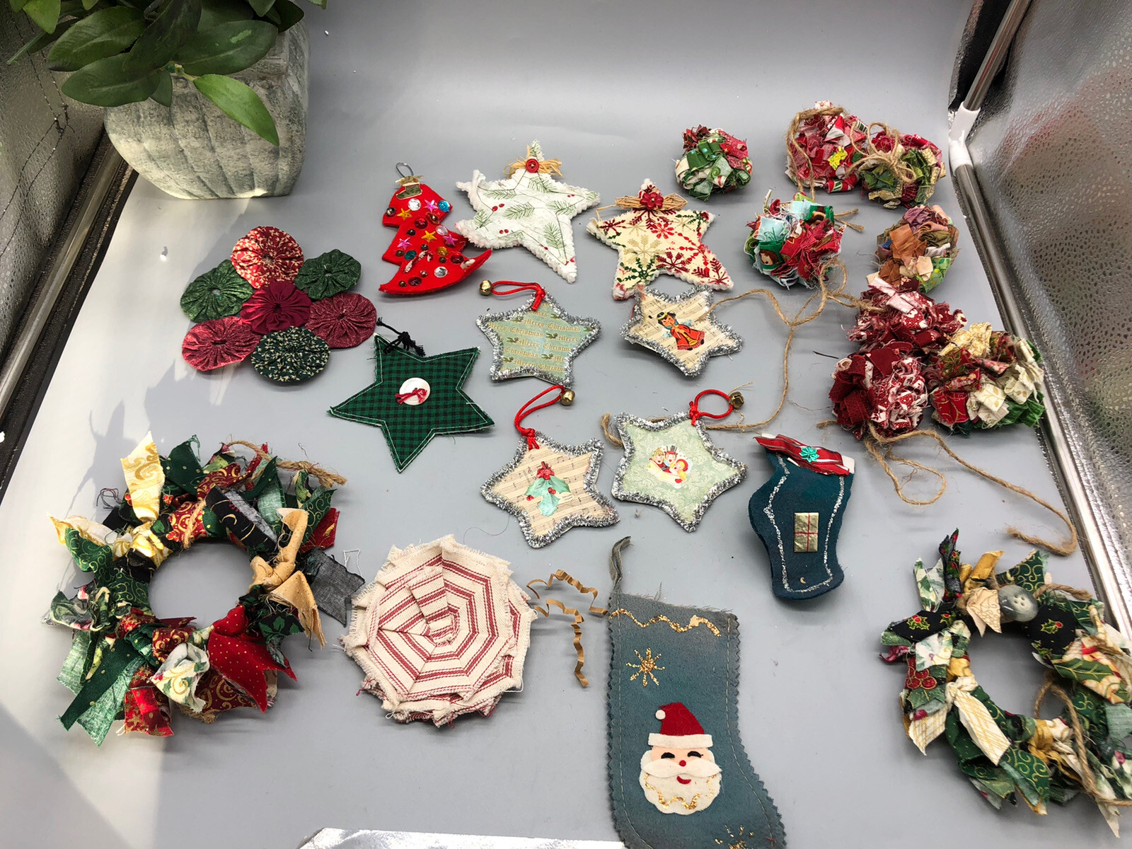 Handmade Rag Cloth Christmas Ornaments Primitive (22)
