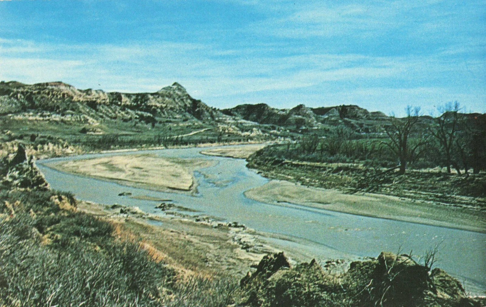 The Valley of the Little Missouri River - Montana MT - Postcard