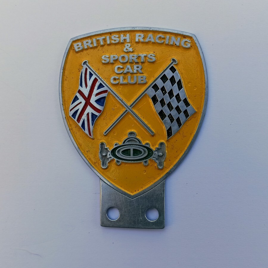 Br itish Ra cing Sports Car Cl ub Vintage Badge Emblem Placca Plakette LG129