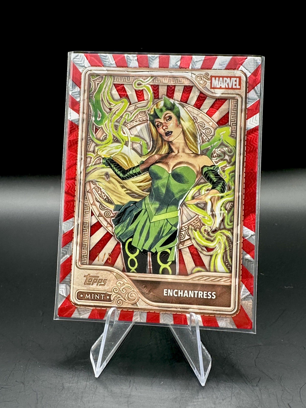2026 Topps Mint Marvel ENCHANTRESS #24 - Red Diamonte Refractor ALPHA 1/5