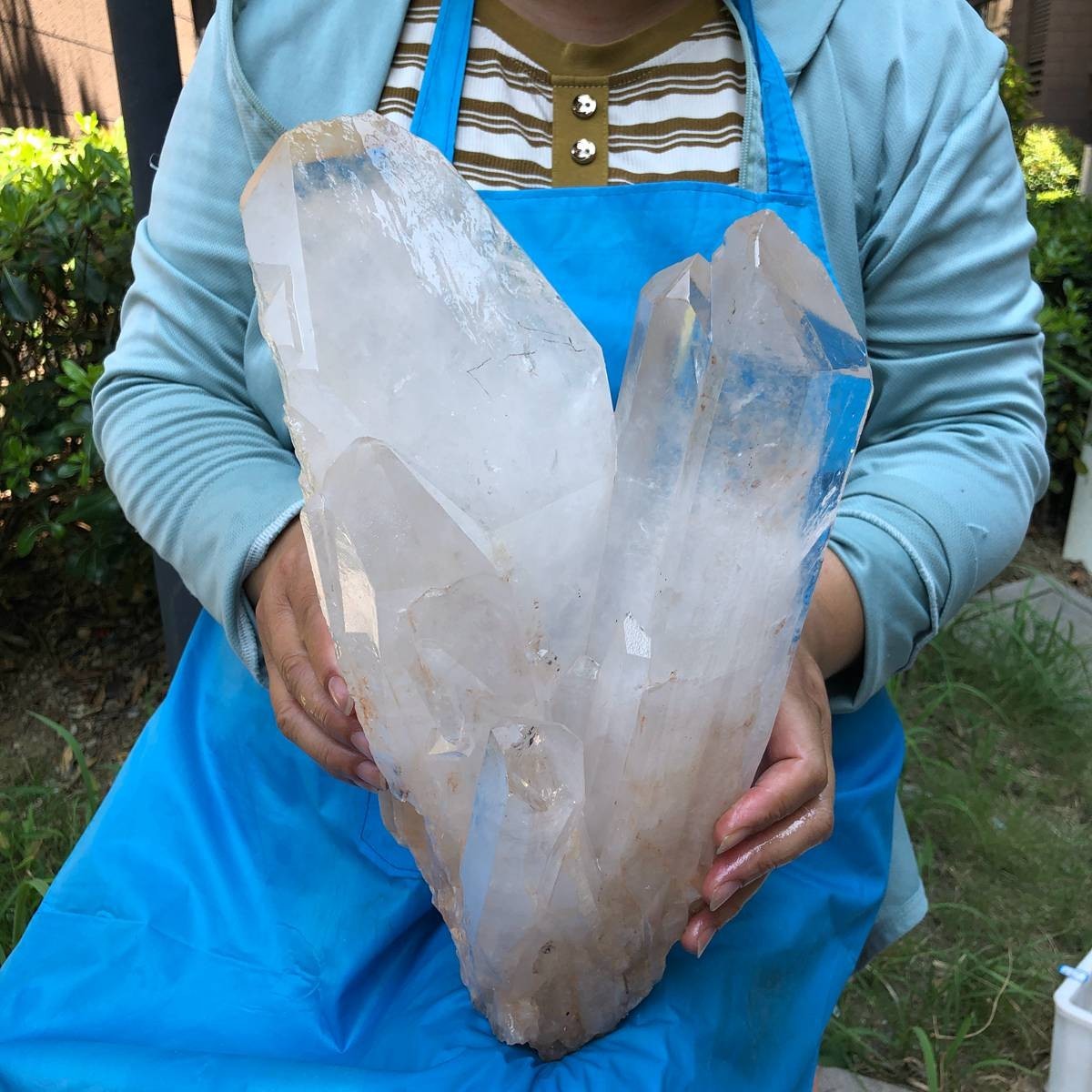 14.65 LB Huge Natural Clear Quartz Cluster Crystal Point Raw Mineral Specimen