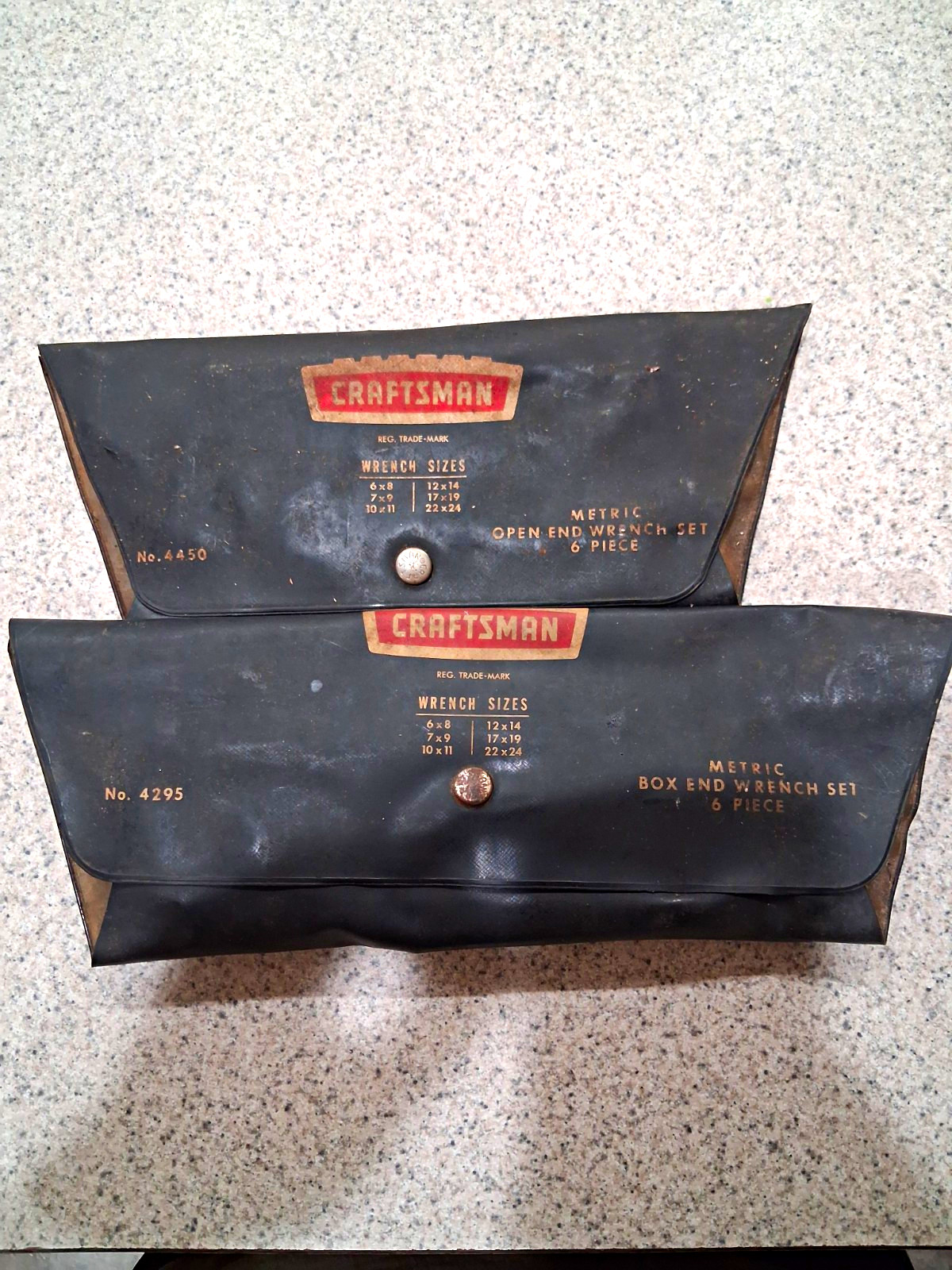Vintage Craftsman Open And Closed End Wrench Set 4295 4450