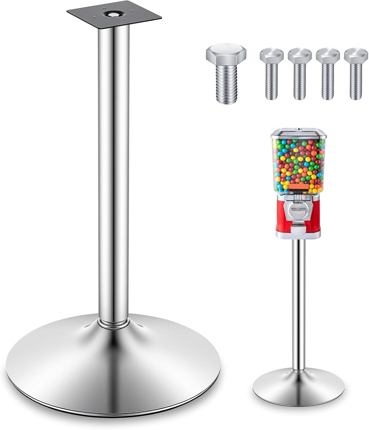 Single Metal Stand for Business Gumball Machine Candy Popcorn Vending Cast Iron