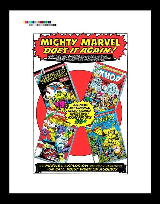 Jack Kirby King-Size Annual Rare Production Art House Ad
