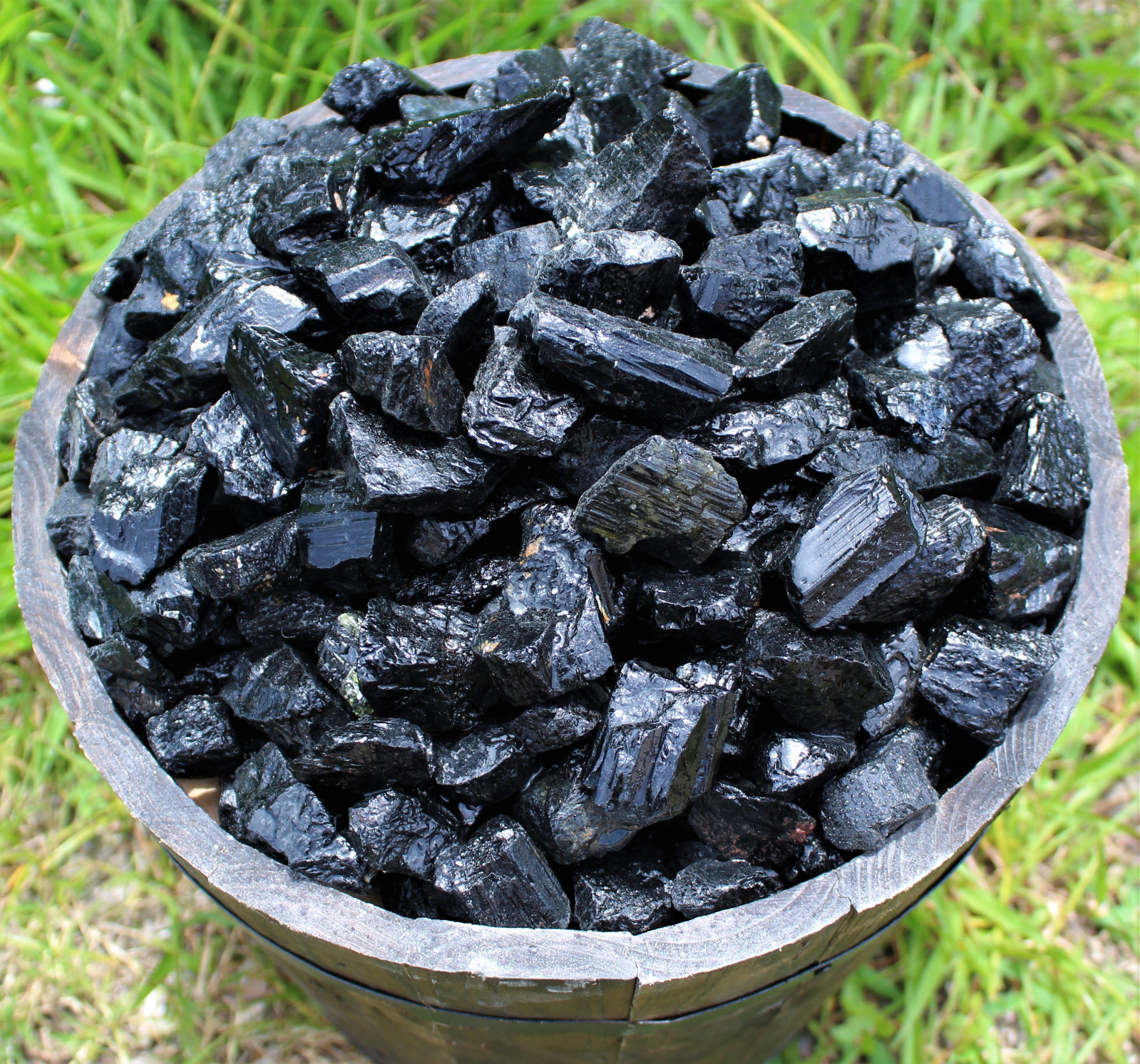 8 oz Black Tourmaline Rough Natural Stones: \'A\' Grade Raw Crystals 1/2 lb