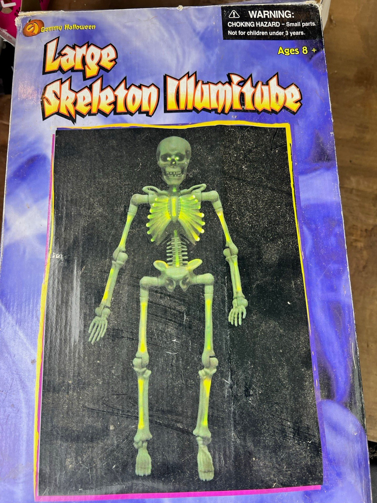 Gemmy Halloween Large Green Plastic Laser Skeleton Decoration Prop