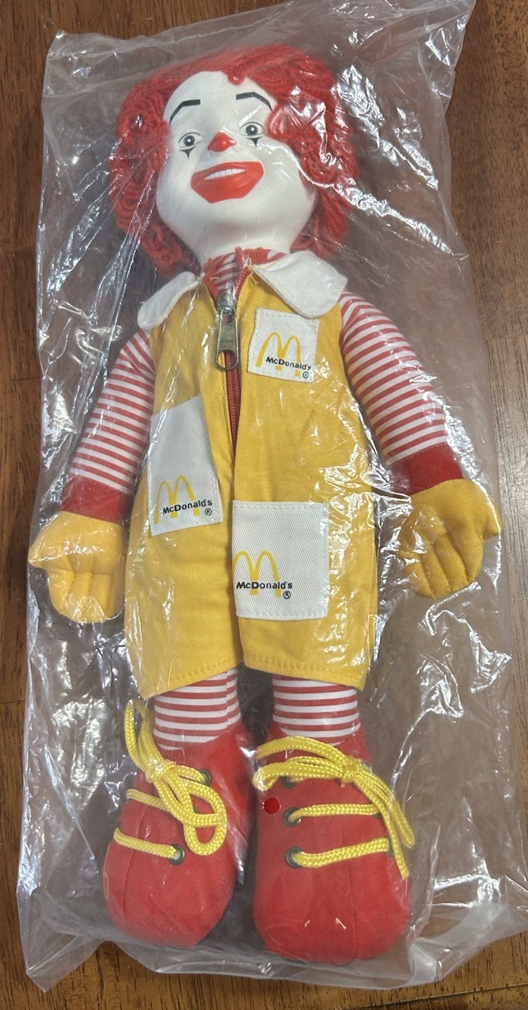 Vintage Ronald McDonald Plush Doll 1984 15\