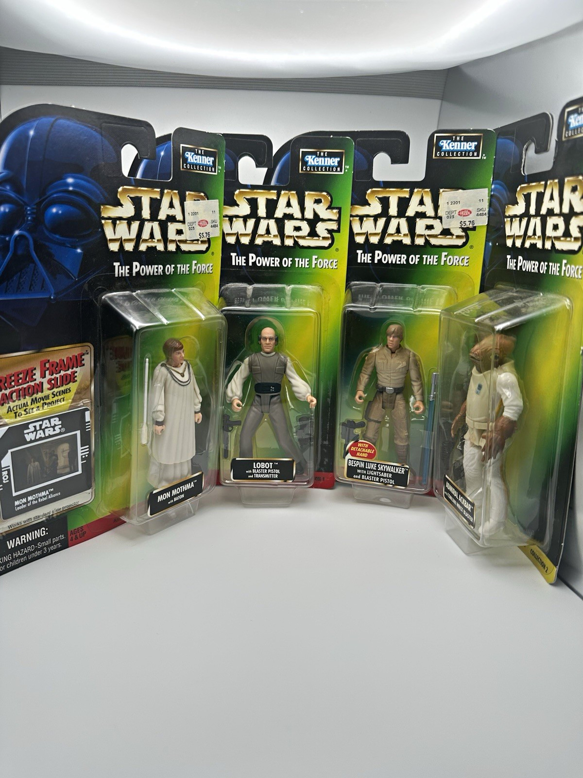 1997/1998 Kenner Star Wars Power of the Force Figures Lot of 4 New in Box