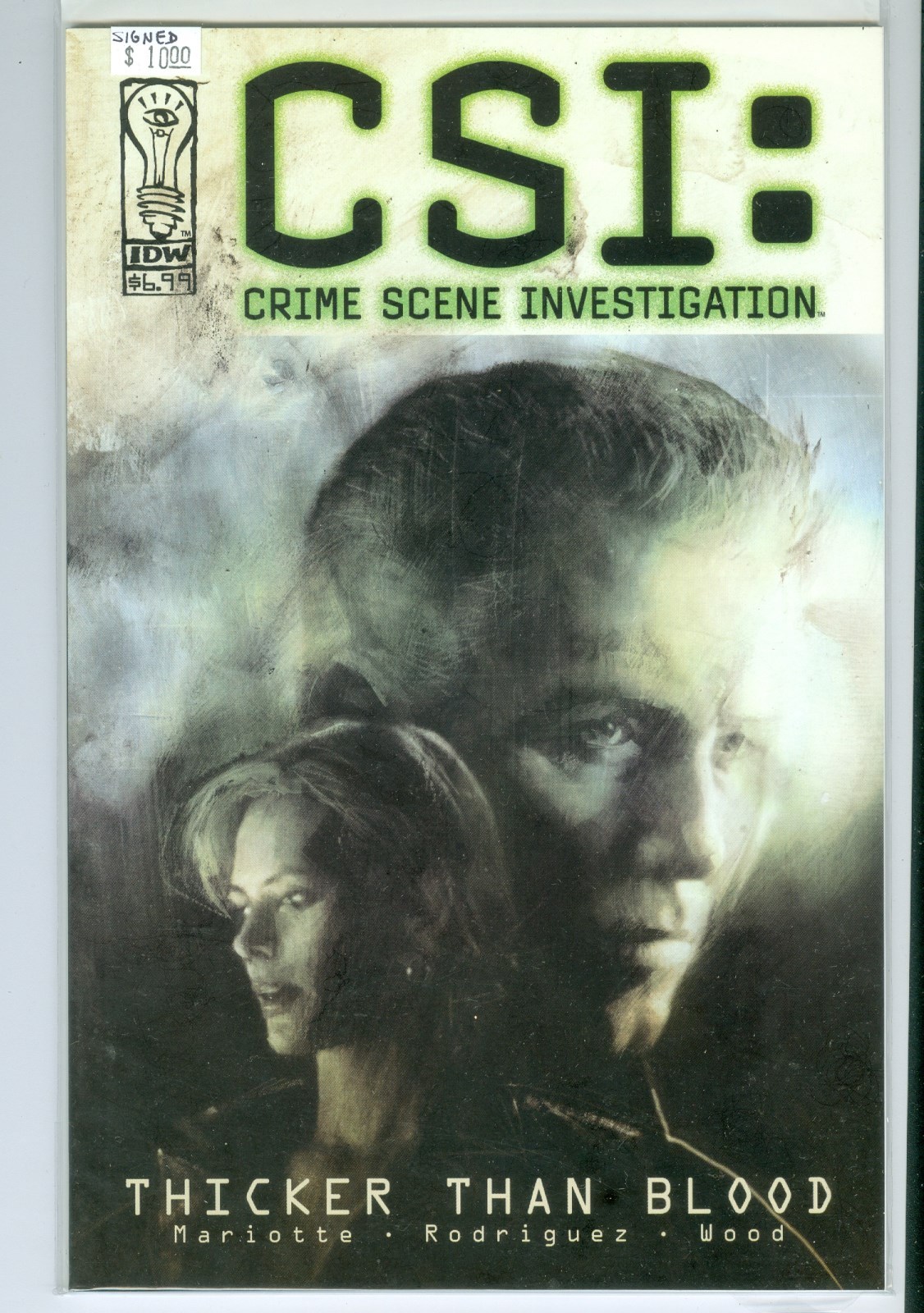 C.S.I. Crime Scene Investigation  Signed  July-2003,  IDW
