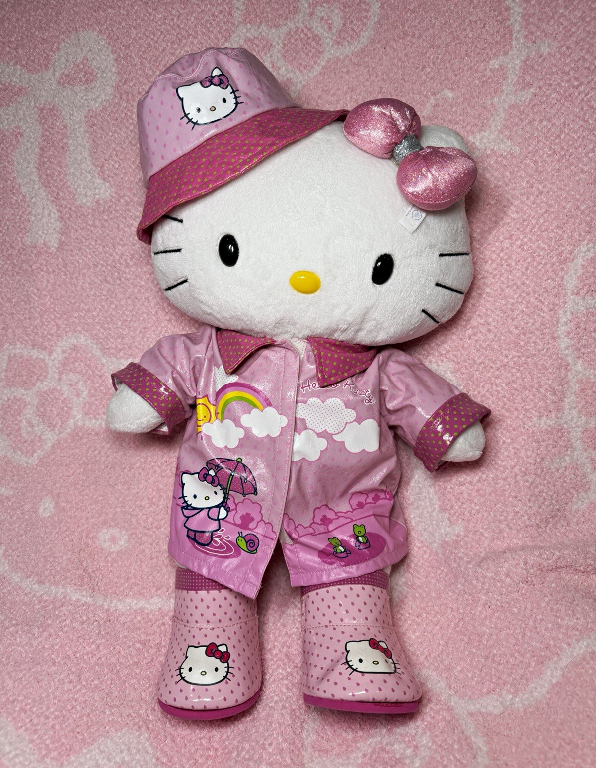 Hello Kitty UK Exclusive Build A Bear with complete matching UK outfit RARE