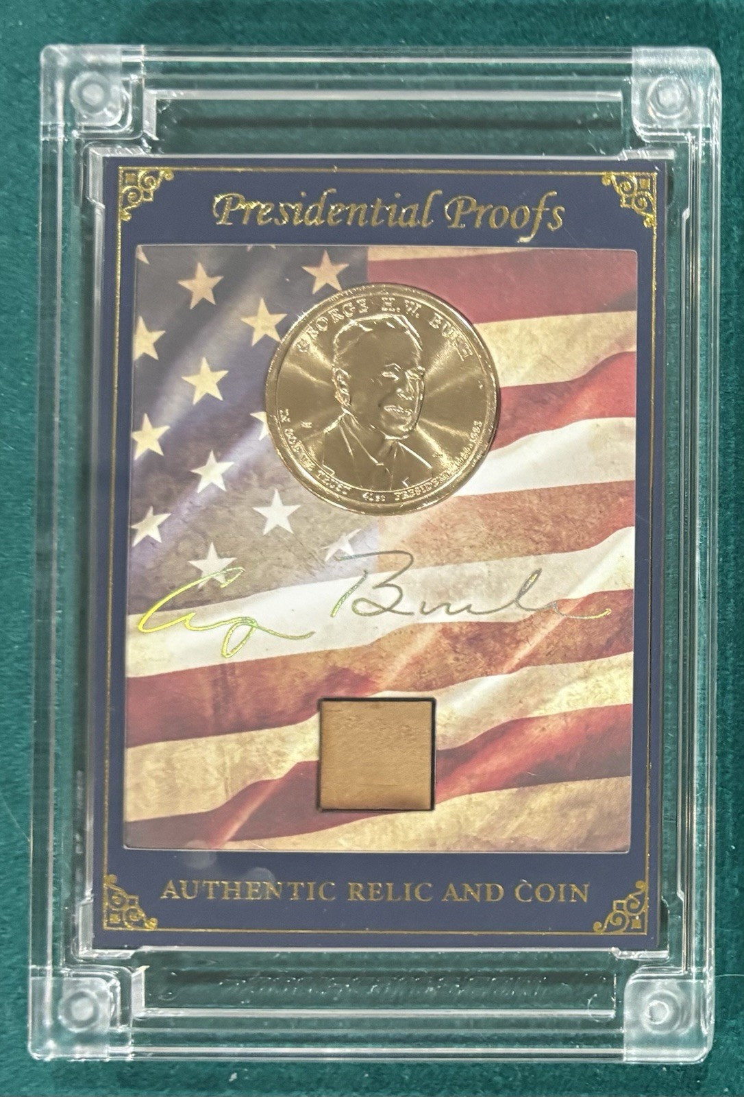 2025 A Word From POTUS Presidential Proof  George HW Bush 07/76 Coin & WH Relic