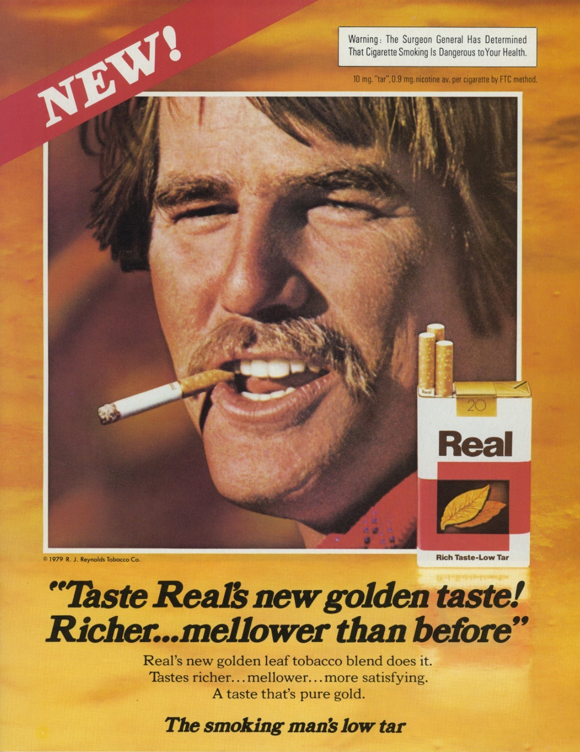 Vintage 1979 Real Cigarettes Advertisement R.J. Reynolds Tobacco Retro Ad
