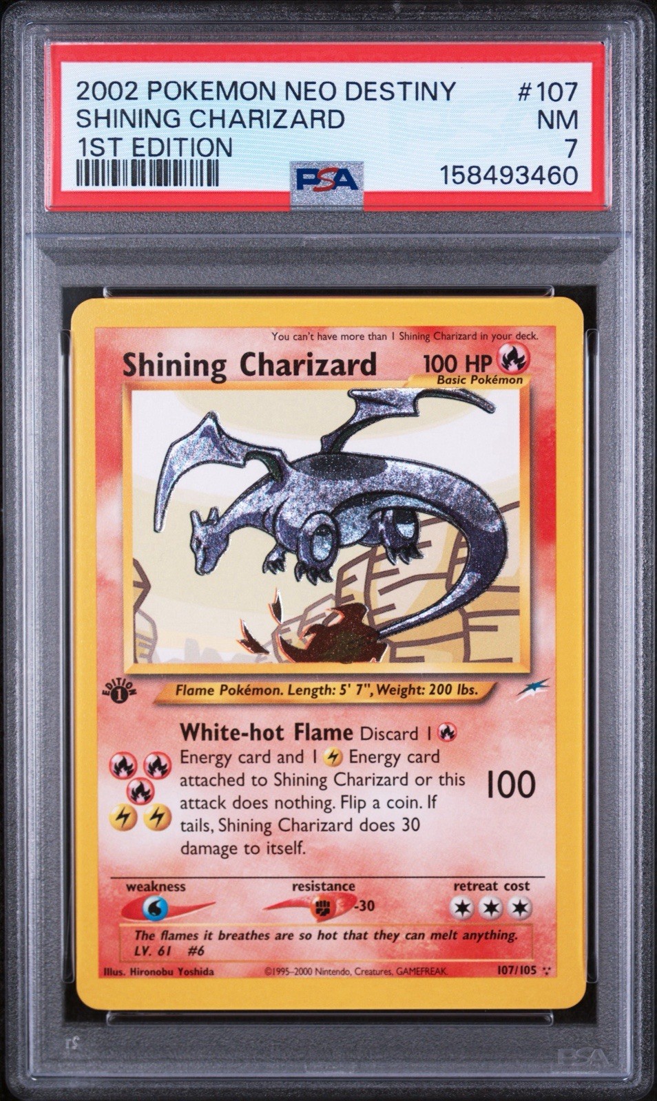 Shining Charizard 1st Edition 2002 Neo Destiny PSA 7