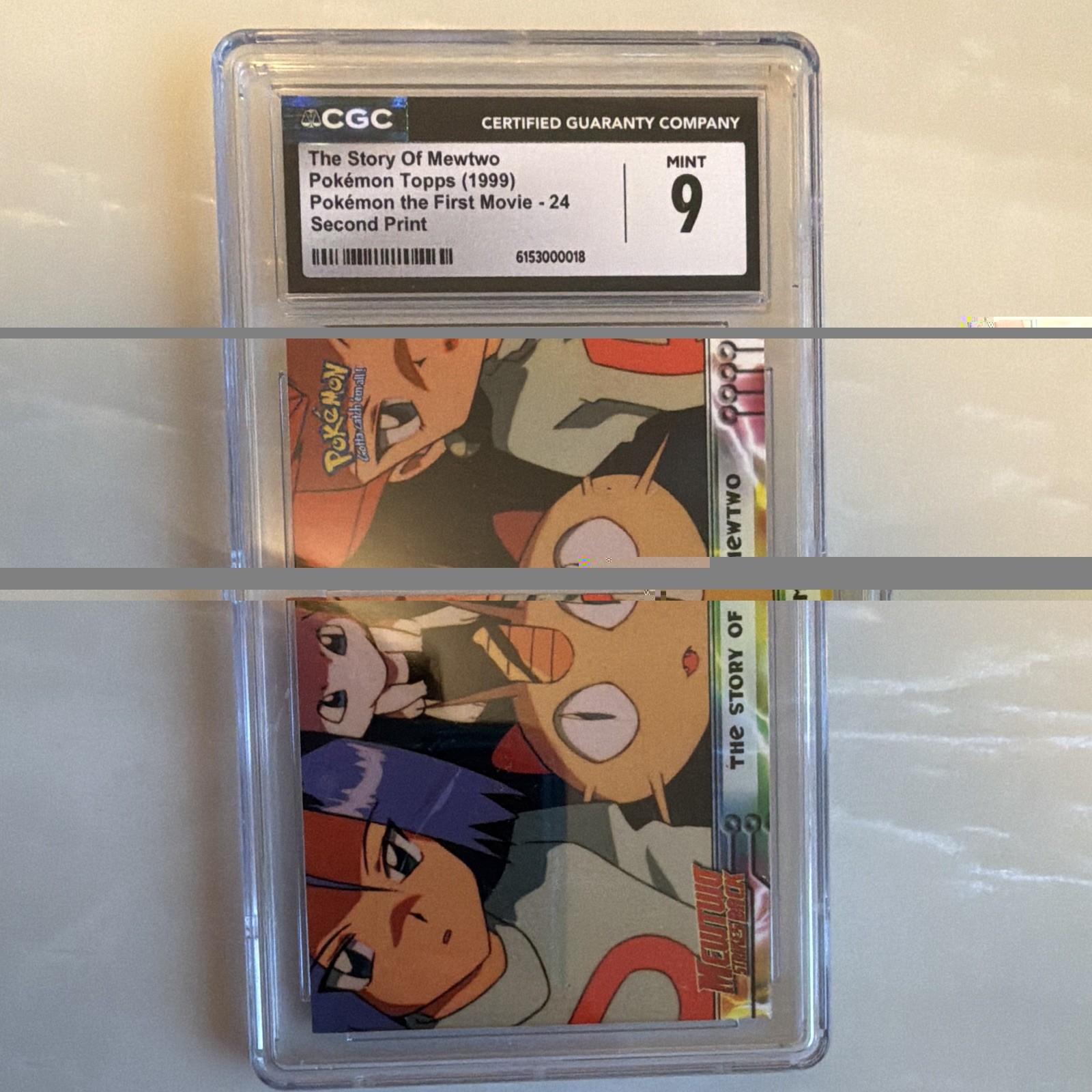 CGC 9 1999 Topps Pokémon The First Movie The Story Of Mewtwo #24 2nd Print
