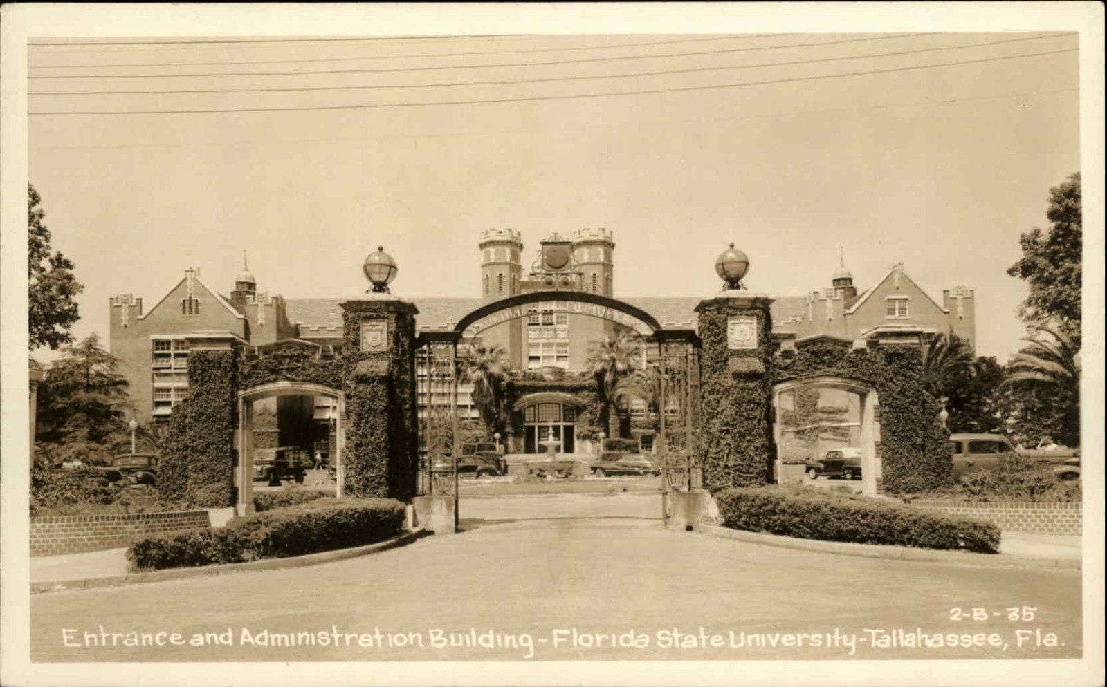 TALLAHASSEE FL Florida State University Entrance WM CLINE RPPC Real Photo PC
