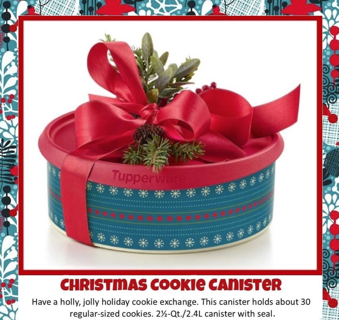 Tupperware CHRISTMAS HOLIDAY COOKIE SNACK CANISTER 2023 ~ BRAND NEW