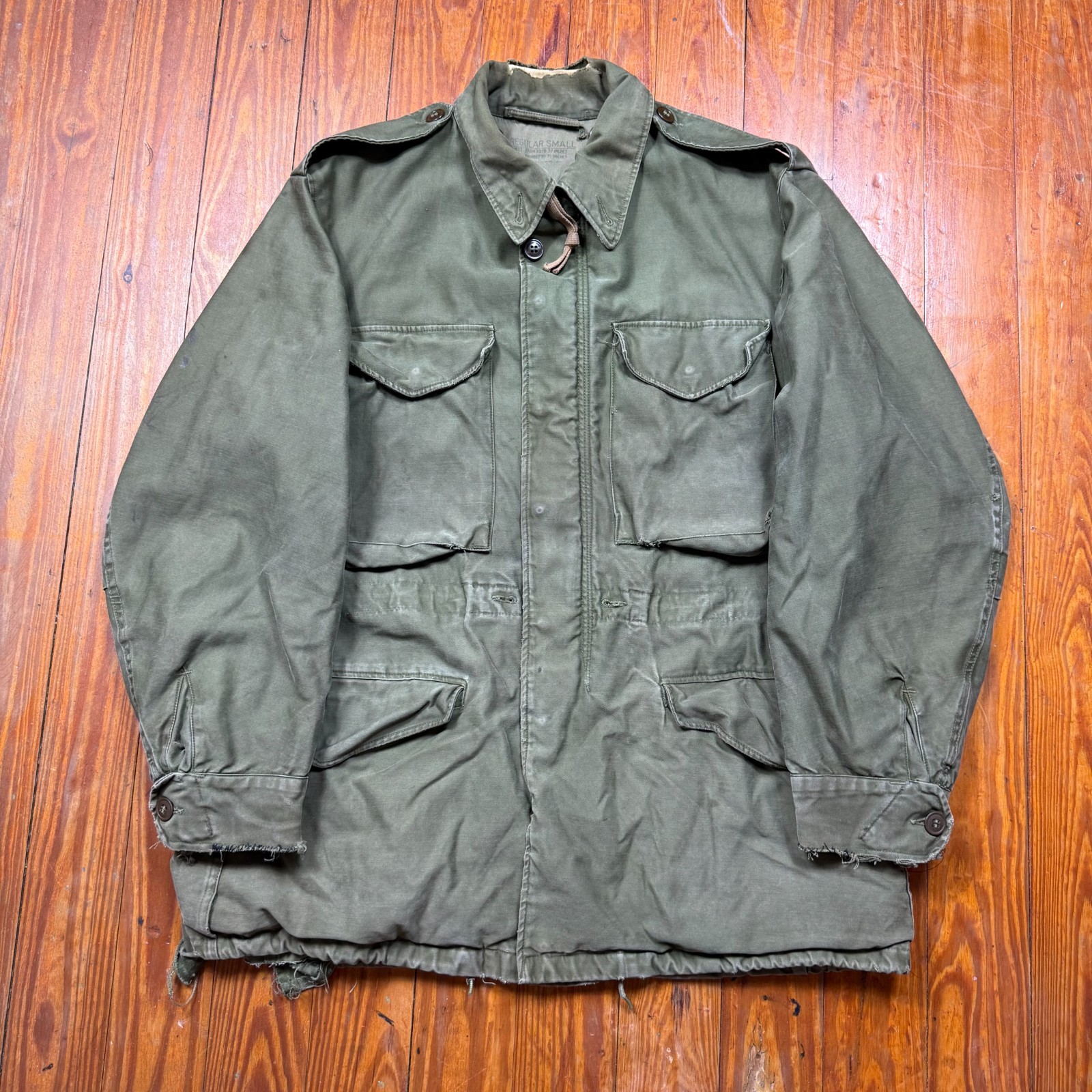 Vintage US Military M-1951 Field Shell Jacket Mens Size Small Regular Green 50s