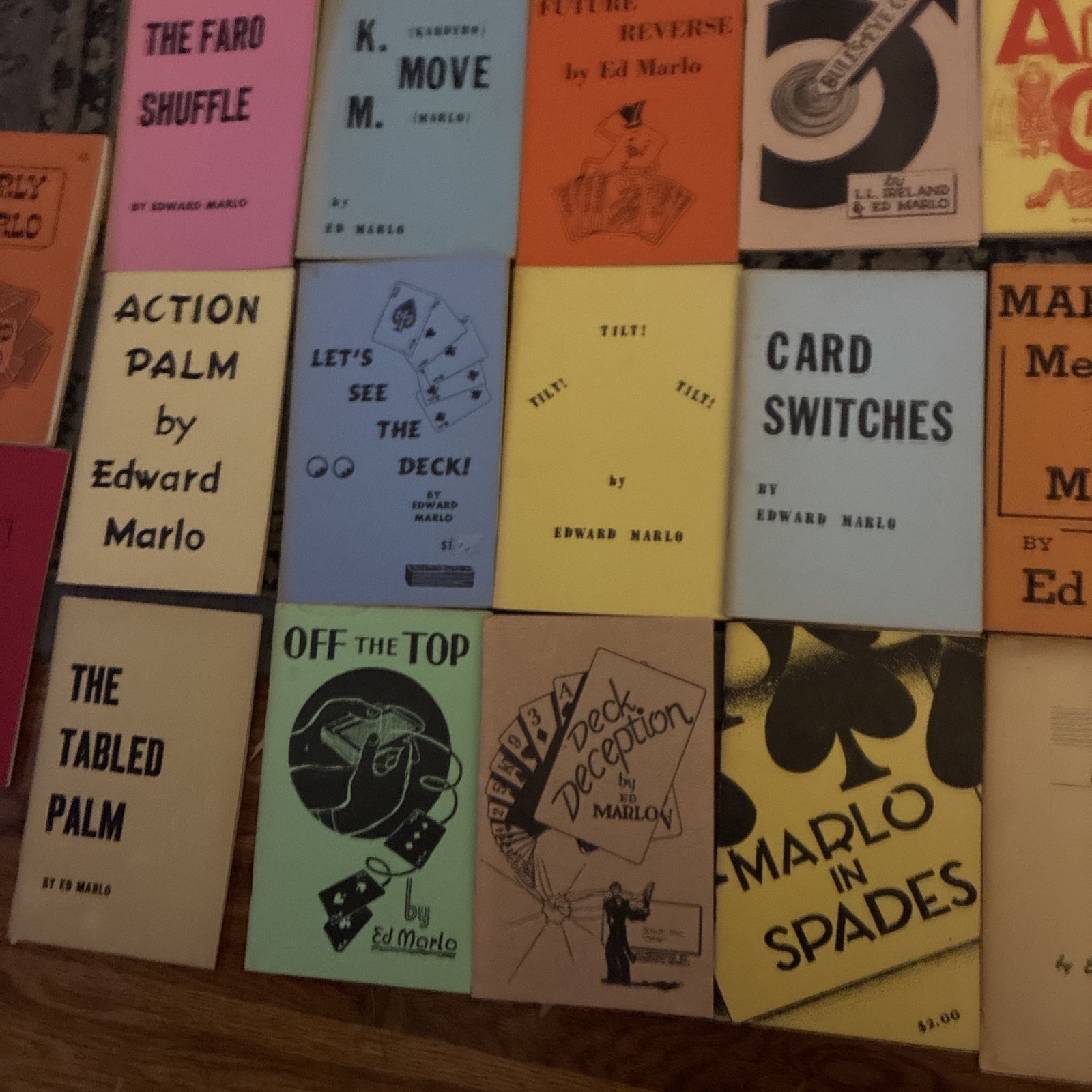 COLLECTION OF VINTAGE ED MARLO MAGIC BOOKS AND TRICKS HUGE LOT