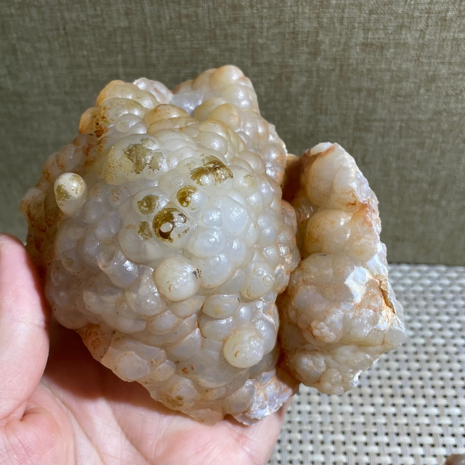 332g Bonsai Suiseki- Gobi Agate Eyes Stone-Rare Stunning Viewing