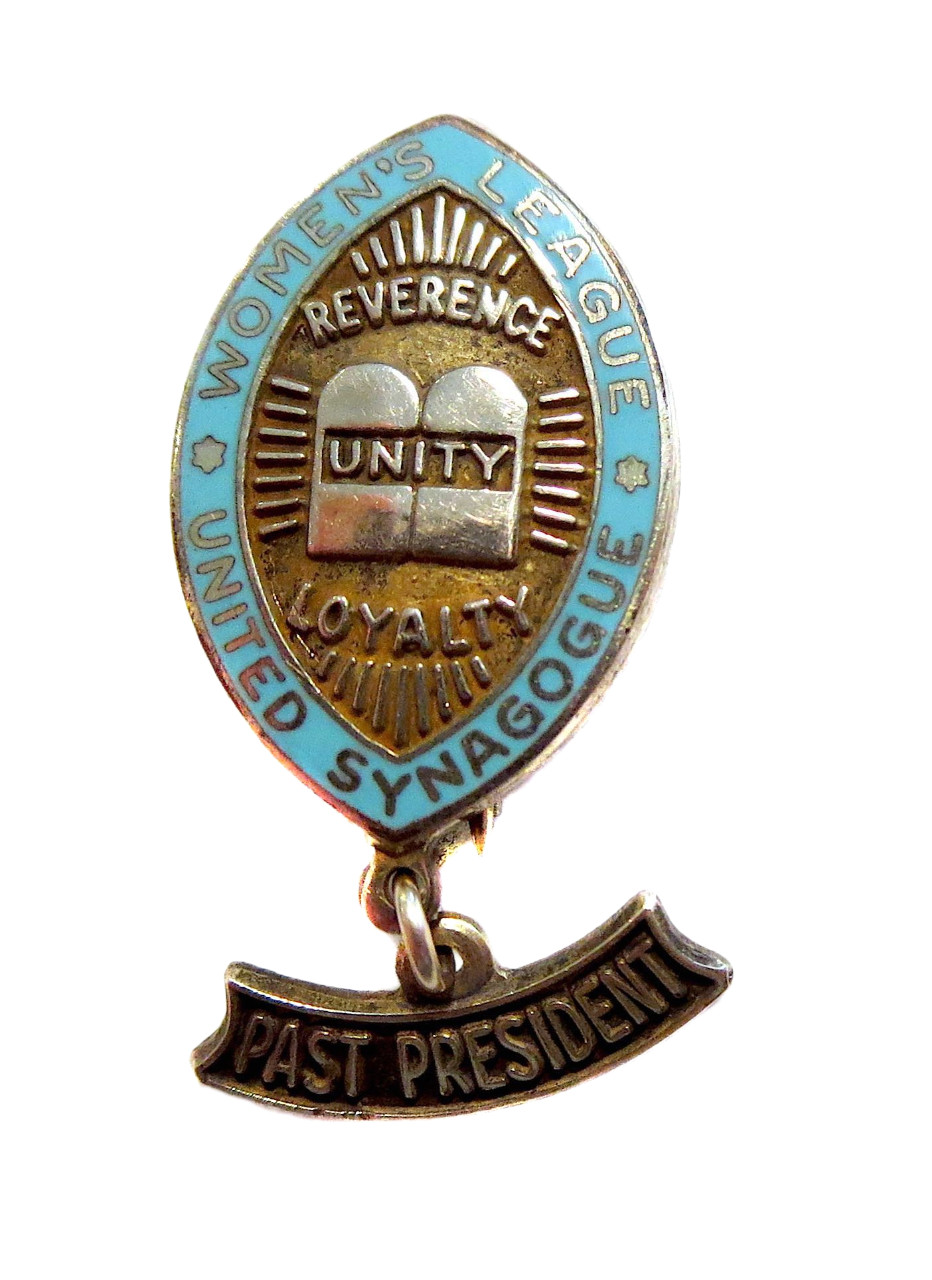 UNITED Synagogue WOMAN\'S League ENAMEL Pin VINTAGE - PAST PRESIDENT