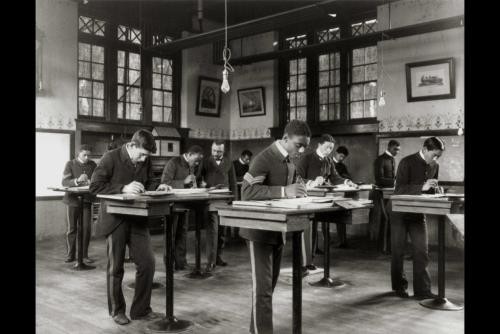 Hampton Virginia USA 1900s Hampton Institute Male Students Mechanical Drawing
