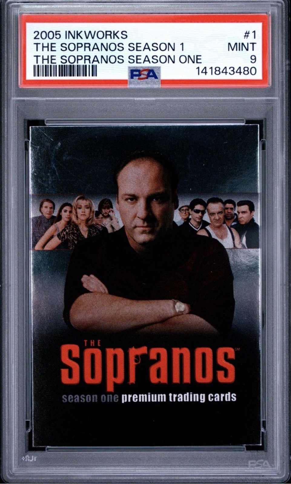 🔥2005 INKWORKS THE SOPRANOS SEASON ONE #1 CARD #1 TONY SOPRANO RC PSA 9