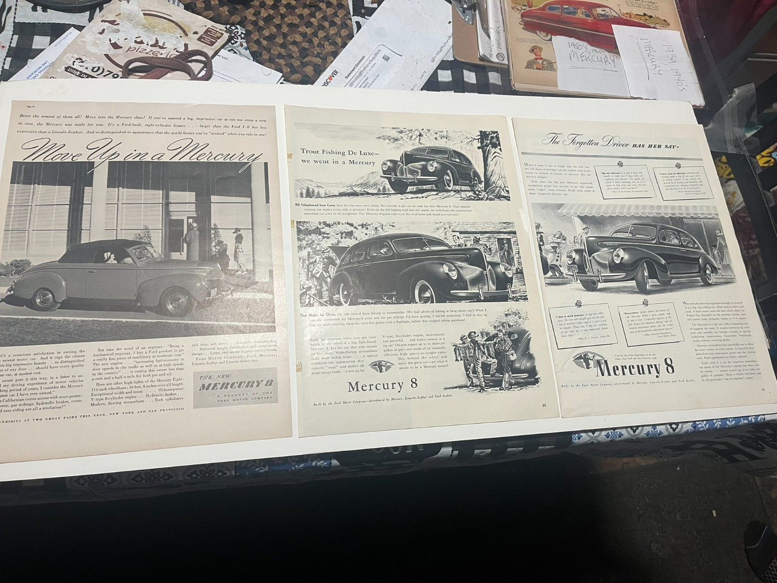 Vintage 1930\'s - 1940s  Mercury Ads