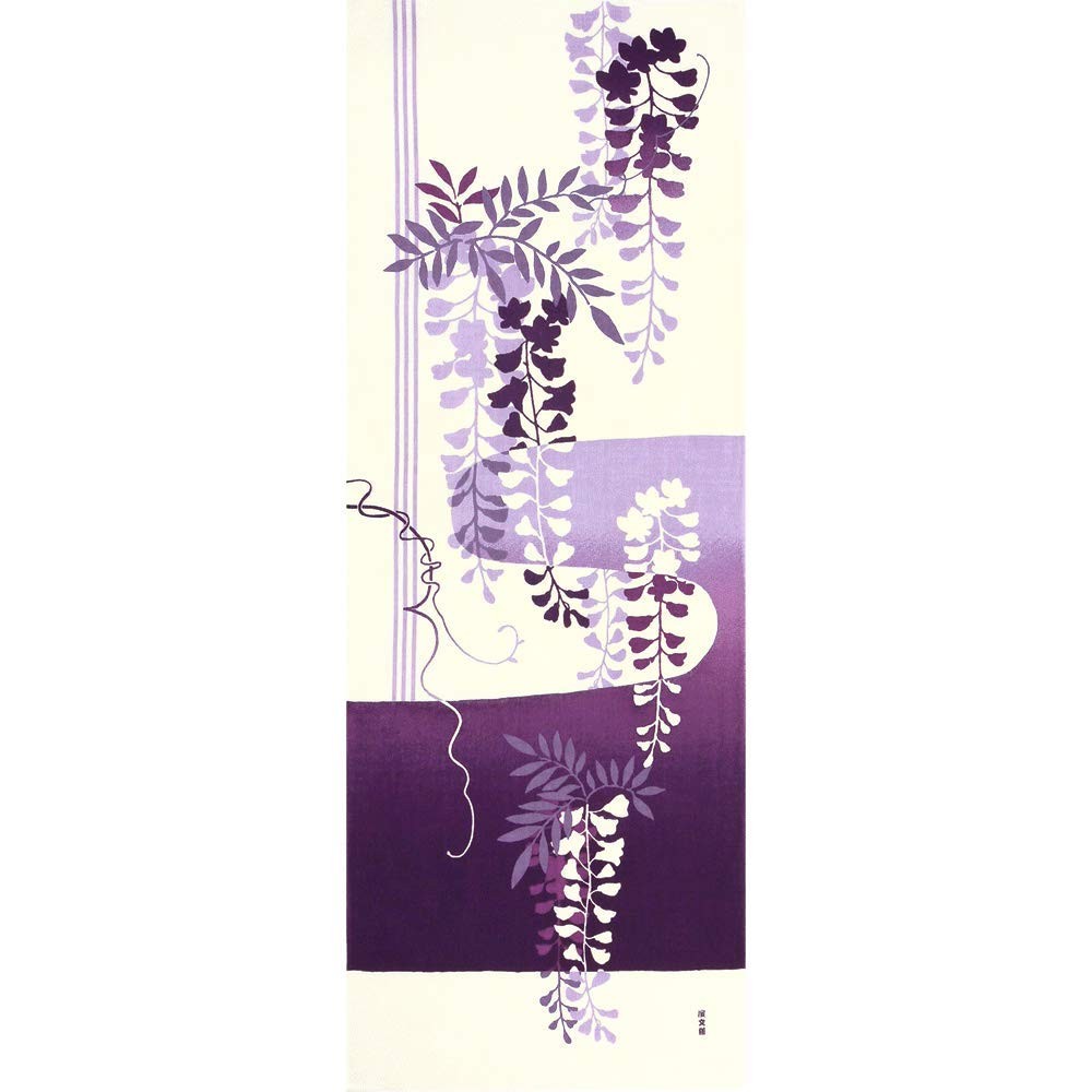 Hamamonyo Picture Tenugui (Japanese Hand Towel) - Wisteria Modern_