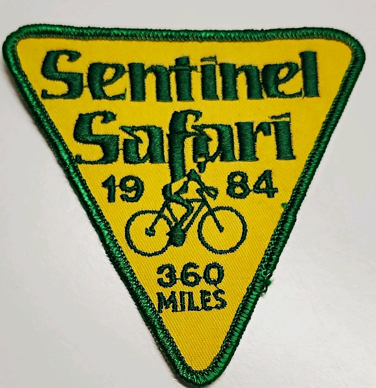 Vintage 1984 Sentinel Safari Bicycle Patch Orlando Florida 360 Miles Cycling