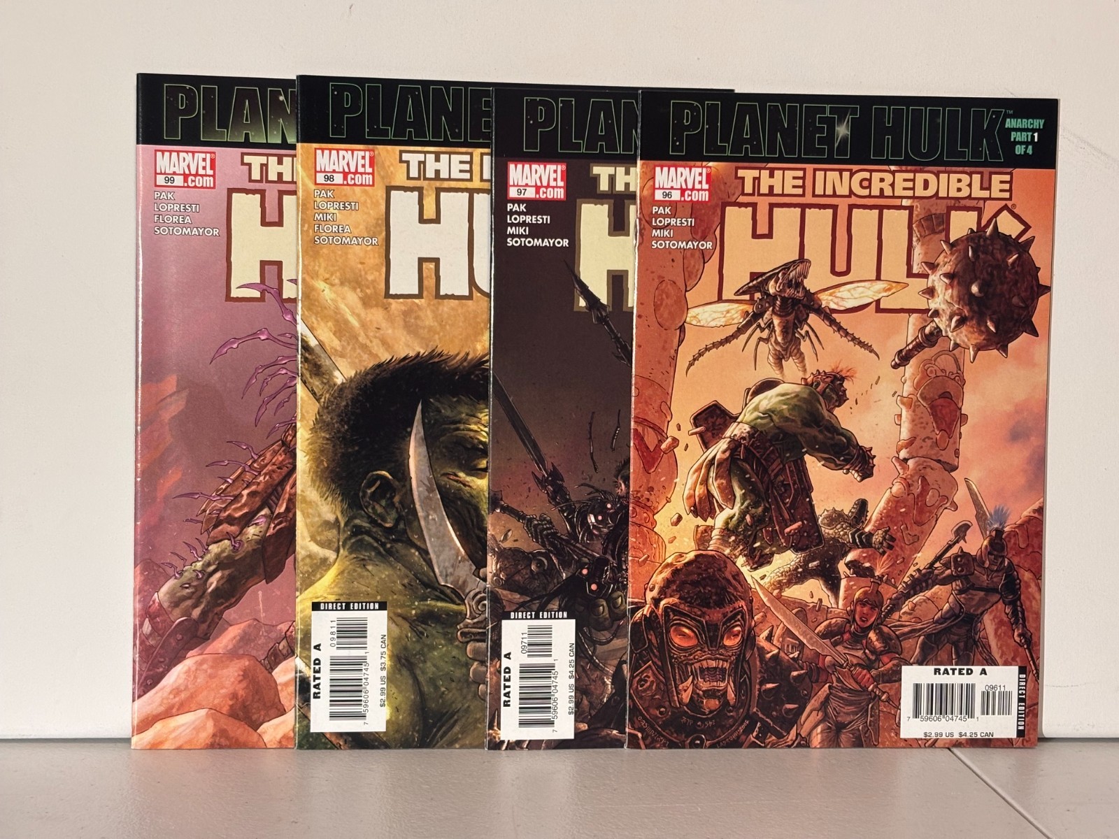 INCREDIBLE HULK 96 97 98 99 - 2006 - PLANET HULK - ANARCHY - Complete Set - NM