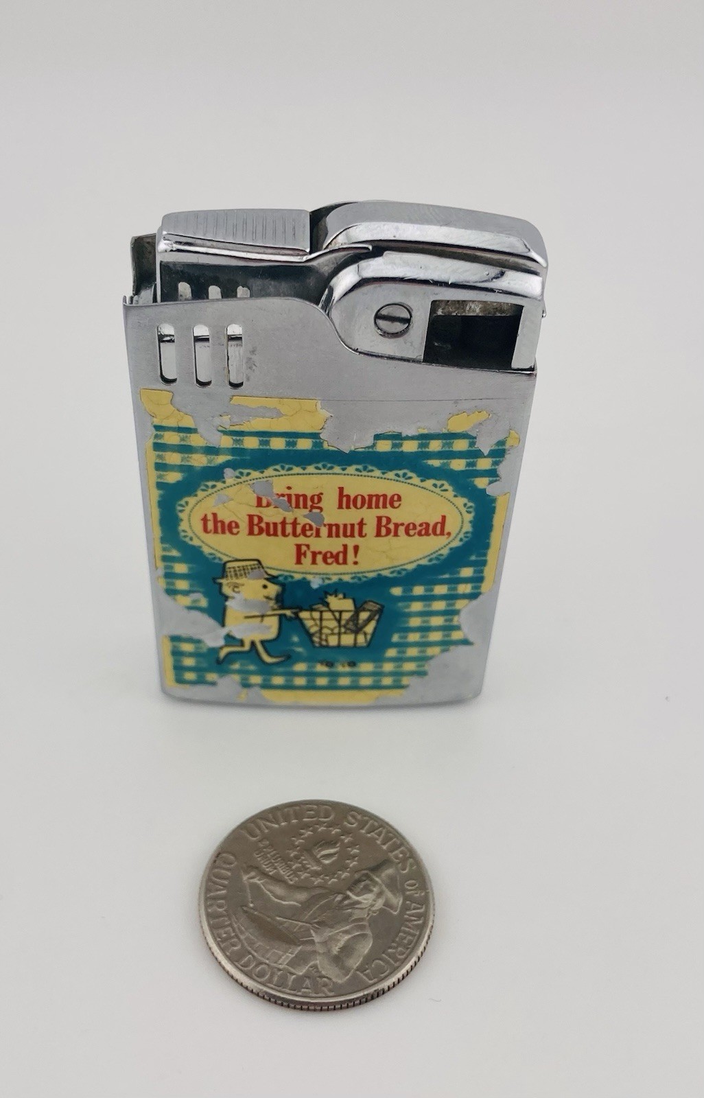 BARLOW MUSICAL LIGHTER ADVERTISING BRING HOME THE BUTTERNUT BREAD FRED