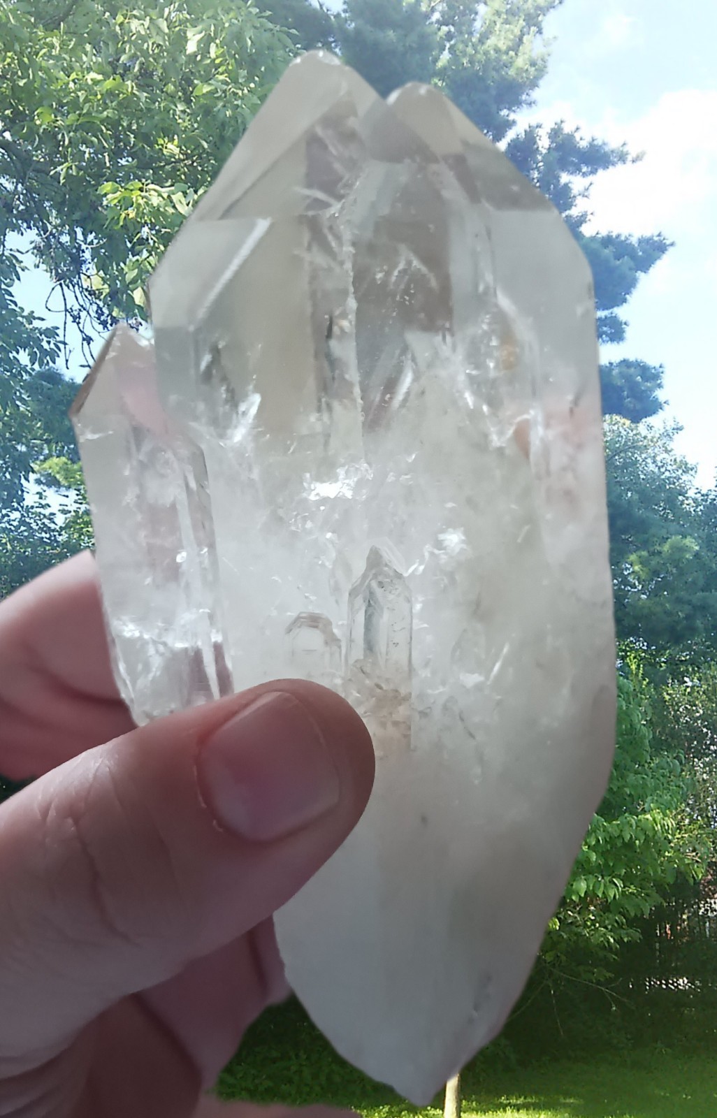 Water Clear Double Point With Sidecar 4 1/2 X 2 1/2 Inch