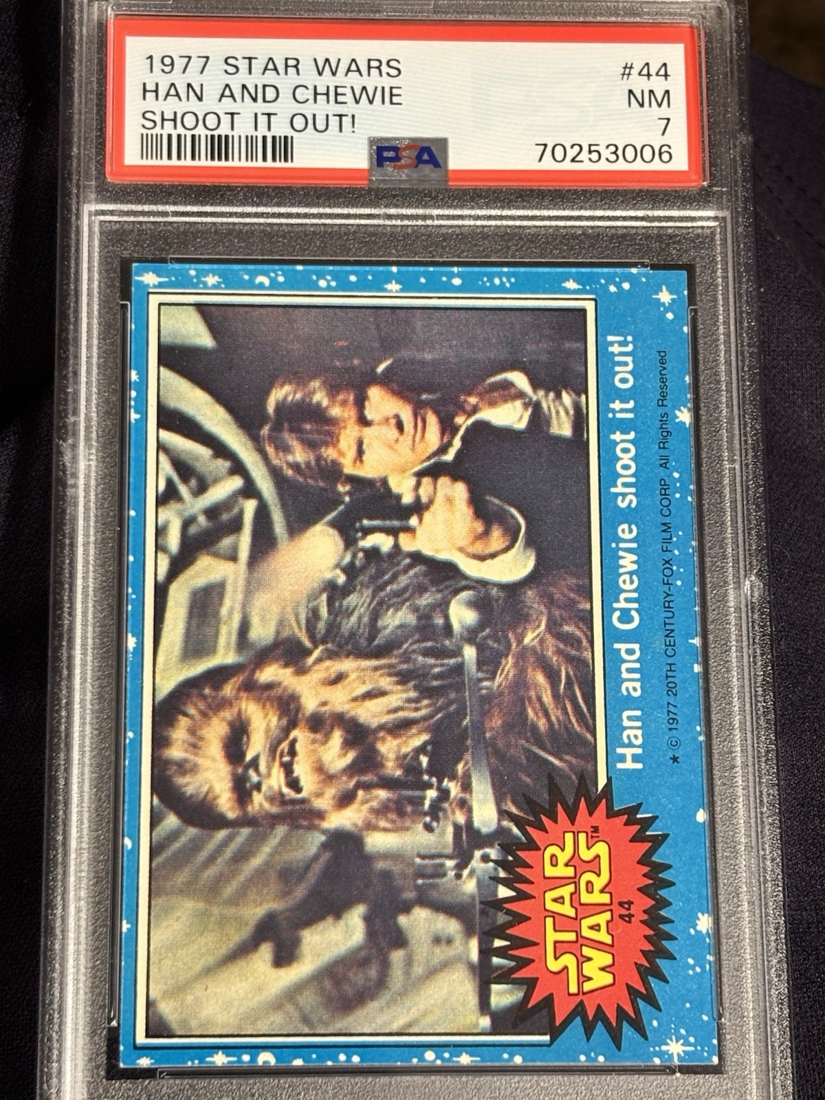 1977 STAR WARS #44 HAN AND CHEWIE SHOOT IT OUT PSA 7
