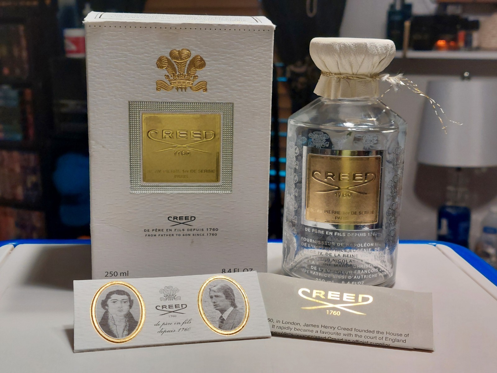 Empty Creed Royal Oud Flacon, 250mL 8.4oz, 15W01 Vintage 