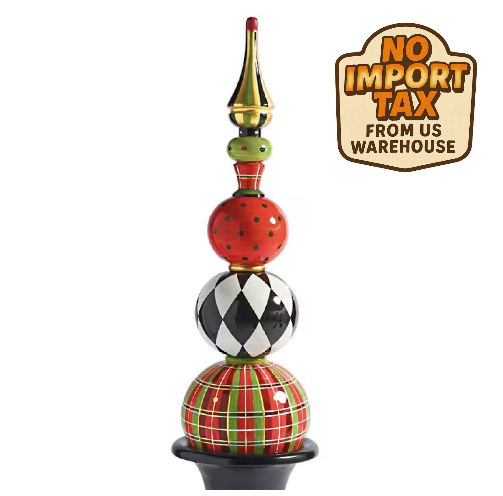 Grandin Road Harper Holiday Topiary Red Christmas Outdoor Urn Filler 821002
