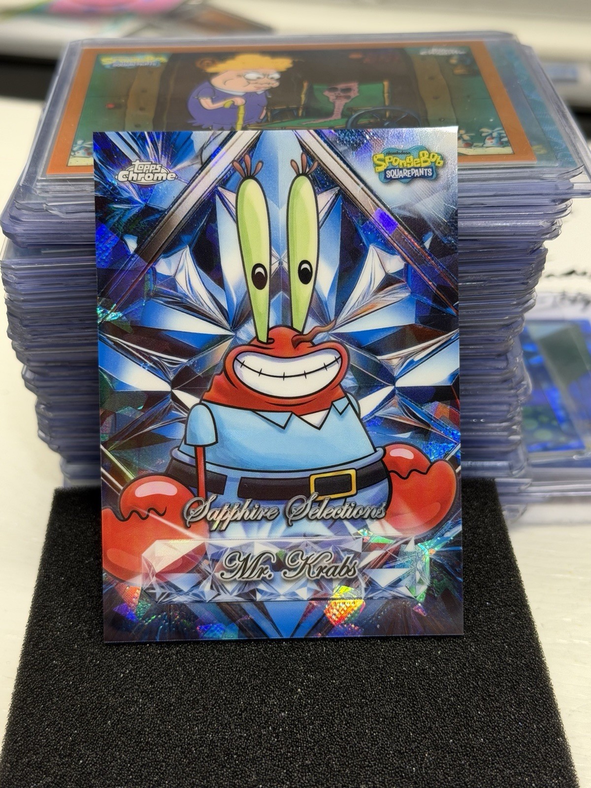 2025 Topps Chrome SpongeBob SquarePants Sapphire Selections Mr. Krabs SS-5
