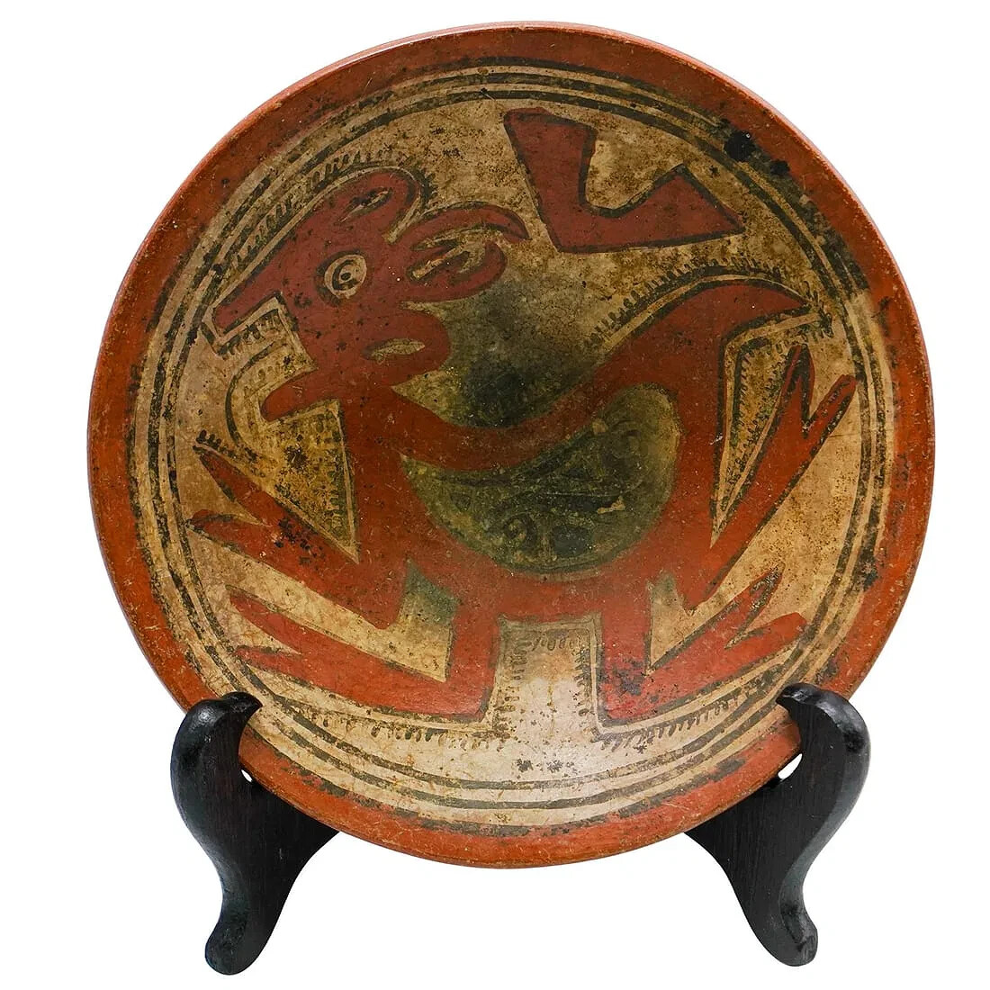 Pre-Columbian Pottery Bowl Mesoamerican Reminisent of the Maya 800-1200 year old