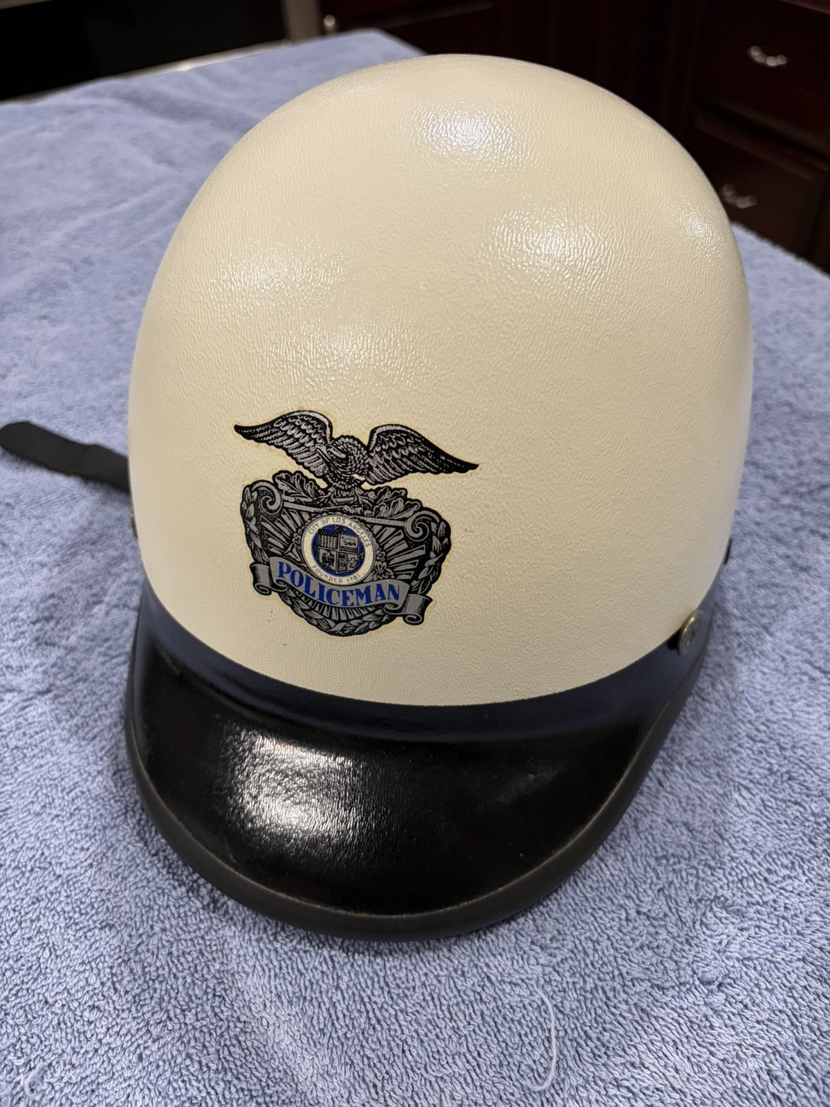 Vintage 1960\'s LAPD Helmet Bell Toptex Police Officer Riot Motorcycle LosAngeles